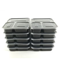 Envases de almacenamiento de alimentos Best Seller BPA Free bento box 3 Compartimentos Envase 10/7 / 14pack con bolsa más fresca